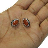 4 Pcs Gemstone CZ Beads Orange Oval 16x12mm