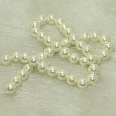 1 Strand, 10mm Off White Faux Round pearl Beads