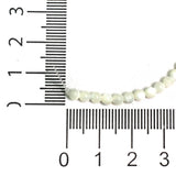 1 String, 7mm Off White Round Mother Of Pearl Shell Beads