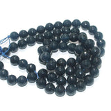 Zed Cut Round Beads Dark Blue 10 mm, 2 string