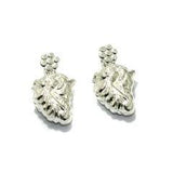 10 Pcs, 0.75 Inches Metal Pendant Silver