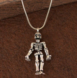 Movable Body Arms Legs Gothic Human Skeleton Skull Pendant