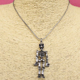 Movable Body Arms Legs Gothic Human Skeleton Skull Pendant