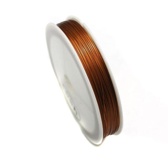 100 Mtrs. Jewellery Making Metal Beading Golden Wire 0.45 mm