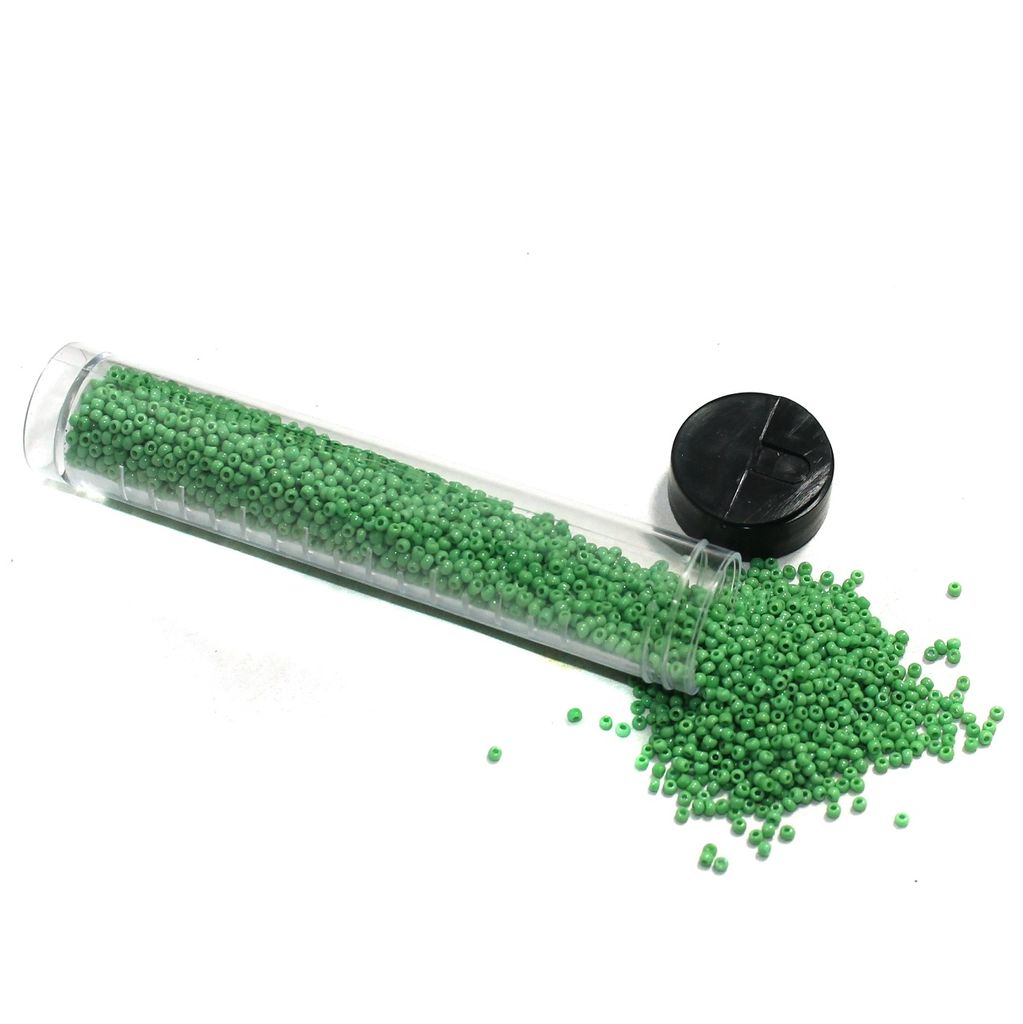 Nippon Seed Beads Light Green Opaque, Size 11/0