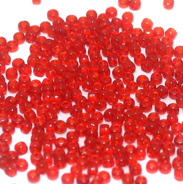Nippon Seed Beads Red Trans, Size 11/0