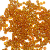 Nippon Seed Beads Orange Two Tone Trans, Size 11/0