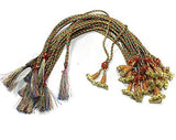 4 Pcs Multi String Connector T Necklace Backrope Dori Multicolor