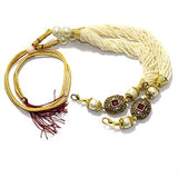 1 Pc Pearl Beaded Pendants Dori White