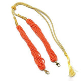 Seed Beads Pendant Dori Orange, Pack Of 1 Pc