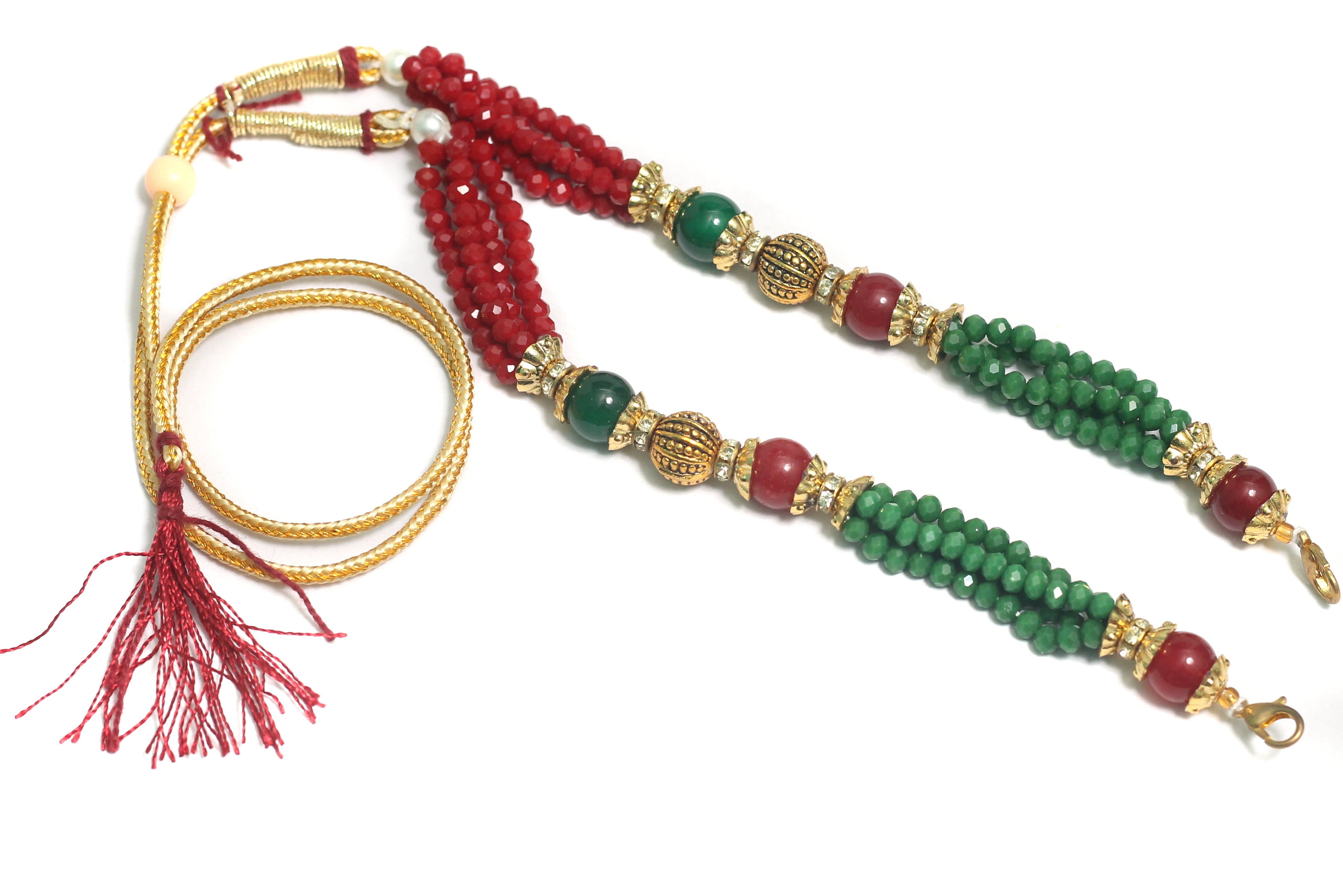 Designer Crystal Beaded Necklace Dori Multi