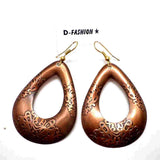 Fashion Acrylic Earring For Girls Copper