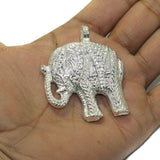 Silver Finish Metal Pendant 45 mm