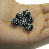 50 Pcs Glass Oval Beads Multicolor 13x12mm