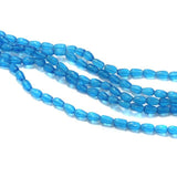 5 Strings, 4x6mm Plain Glass Beads Drop