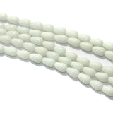 5 Strings, 12x8mm Plain Drop Glass Beads