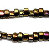 4 Strings Golden Pedal Beads 13x9mm