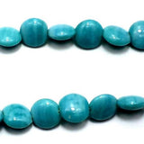 5 Strings Fire Polish Disc Beads Turquoise 12mm