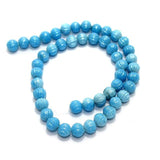 10mm  Kharbooja Glass Beads Turquoise