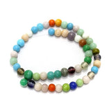 5 Strings Glass Round Beads Assorted 8mm