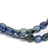 1 String 8X6mm Fire Polish Oval Beads Light Blue