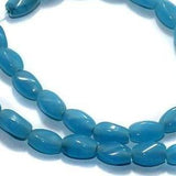 5 Strings Fire Polish Twisty Oval Beads Turquoise 6x4 mm