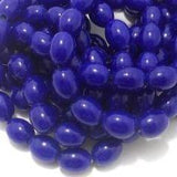 12X8mm Glass Oval Beads Blue