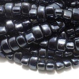 1 String 13X7mm Glass Metallic Oval Tyre Beads