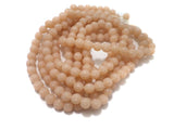 1 String 10mm Glass Kharbooja Beads Peach
