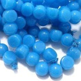 1 String 9mm Glass Half Round Beads Sky Blue