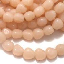 1 String 10mm Glass Tumbled Beads Peach