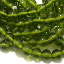 10mm Glass Drop Beads Parrot Green