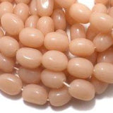1 String 16X12mm Glass Oval Beads Peach