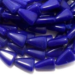 1 String 15X11mm Glass Tikona Beads Blue