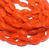 1 String 18X13mm Glass Oval Beads Orange