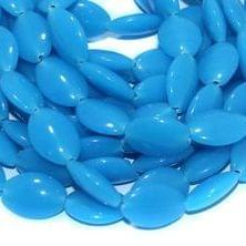 1 String 18X13mm Glass  Oval Beads Sky Blue