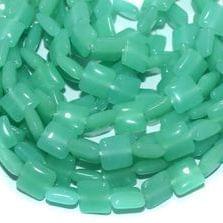 1 String 10mm Glass Square Beads Sea Green