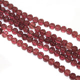 5 Strings Faceted Crystal Round Beads Purple 8mm