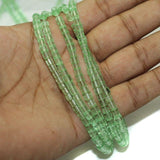 5 Strings Light Green Glass Beads 4x4mm