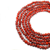 2 Strings, 6mm Red Evil Eye Glass Beads Round