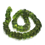 1 string 12mm of Twisty Glass Beads Light Green