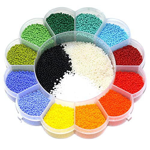 15 Colors Opaque Preciosa Seed Beads Kit, Size 11/0