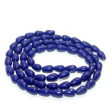 5 strings Glass Drop Beads Blue 12x8mm