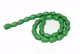 5 strings Glass Drop Beads Green 12x8mm