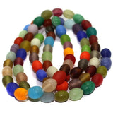 5 strings 10x8mm  Oval Glass Beads Assorted