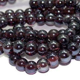 5 strings Glass Round Beads Purple 8mm