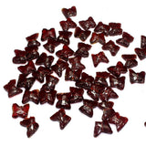 50 Pcs 13x15mm Glass Butterfly Beads Dark Red
