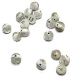 50 Pcs 11mm Millefiori Round Beads White