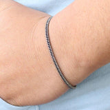 German Silver Smooth Textured Bracelet