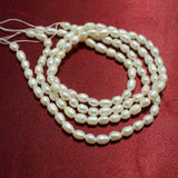 Freshwater Pearl Beads 7x5mm Off White